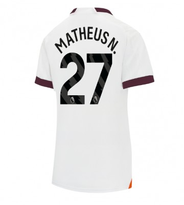Manchester City Matheus Nunes #27 Koszulka Wyjazdowych Kobiety 2023-24 Krótki Rękaw